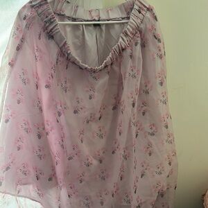 SHEIN Asymmetrical Pink Ruffled Skirt